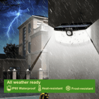 New Solar Motion Sensor Lights 120 Leds with Lights Reflector,270° Wide Angle, IP65 Waterproof, Step Lights for Front Door, Yard, Garage, Deck (Back Button 4-Pack) - Image 2