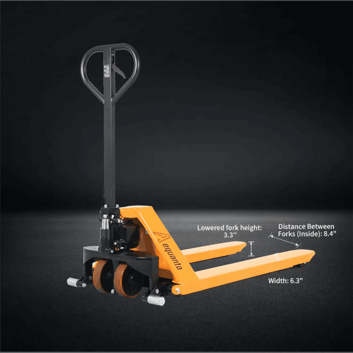 Manual Scissor Pallet Jack Truck High Lift Hand Truck 45" Lx21 W Fork Size 2200Lbs Capacity Suitable for Open Bottom Pallet - Image 2