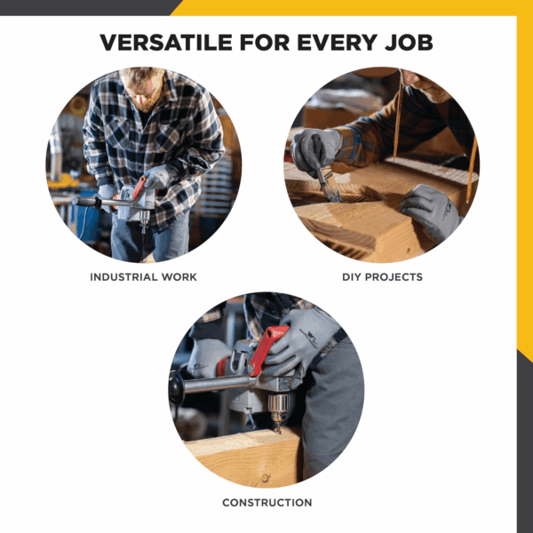 Pack Nitrile Work Gloves | Lightweight, Abrasion Resistant, Blue/Grey | Large - Image 5