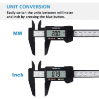Digital Caliper,  0-6" Calipers Measuring Tool - Electronic Micrometer Caliper with Large LCD Screen, Auto-Off Feature, Inch and Millimeter Conversion - Image 3