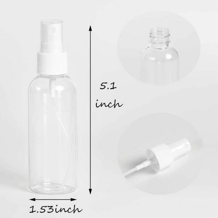 3 Pack Small Spray Bottle, 2.7Oz/80Ml Travel Spray Bottle, Empty Fine Mist Spray Bottles, Refillable Mini Spray Bottles with Labels - Image 3