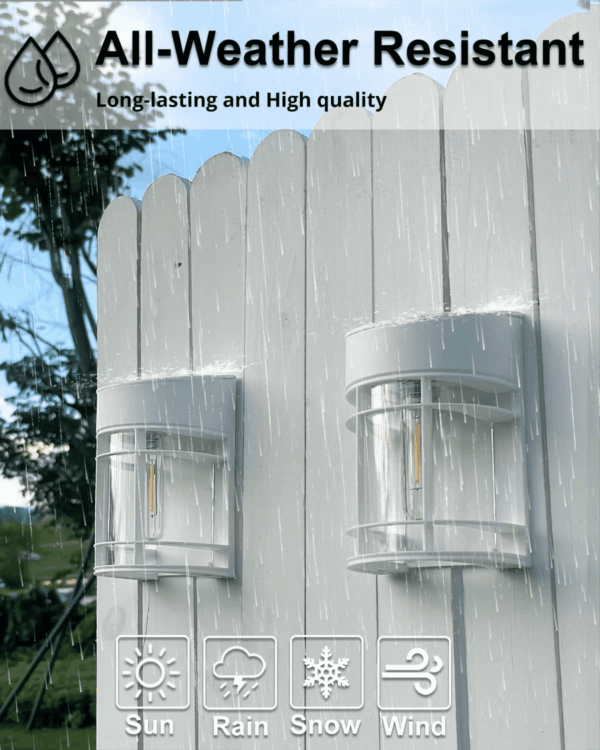 Solar Fence Lights, 8 Pack Deck Light Solar Powered, Waterproof Solar Outdoor Lights Decorative for Garden Backyard Fence Post Patio, White - Image 5
