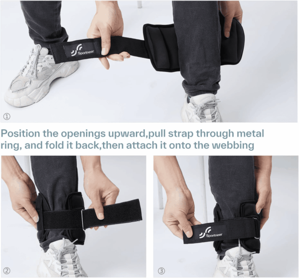 Adjustable Ankle Weights 1 Pair 2 4 6 8 10 Lbs Leg Weight Straps for Women Men, Weighted Ankle Weights Set for Gym,Fitness, Workout,Walking, Jogging,1-5 Lbs Each Ankle, 1 Pair 2-10 Lbs - Image 7
