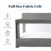 Lunaire Full Size Crib & Playard | Breathable Mesh Baby Crib | Tool-Free Assembly Baby Bed | Charcoal Tweed - Image 2