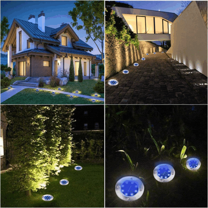 Solar Ground Lights, Waterproof Solar Garden Lights, Upgraded Outdoor Garden Waterproof Bright In-Ground Lights, Landscape Lights for Pathway,Yard,Deck,Lawn,Patio,Walkway (12 Pack Blue Light) - Image 7
