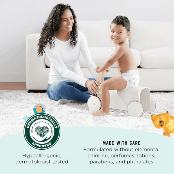 Amazon Brand -  Gentle Touch Diapers, Hypoallergenic, Size 5, 132 Count (4 Packs of 33), White - Image 3