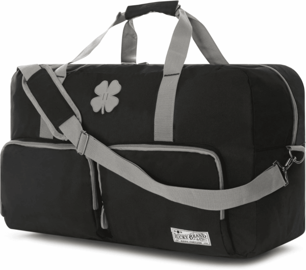 Lucky Travel Duffel Bags 65L, Gym Bag, Travel Bag & Large Duffle Bag for Men, Foldable Overnight Weekender Bags for Women & Men with Adjustable Shoulder Strap, Black