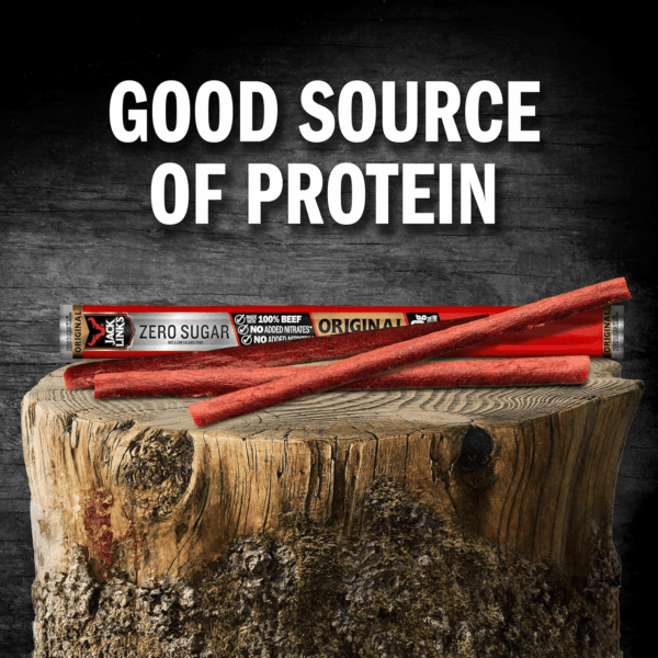 Beef Sticks, Original Zero Sugar – Protein Snack, Meat Stick with 5G of Protein, Meat Snack Sticks Made with 100% Beef, Keto & Paleo Diet Friendly, Individually Wrapped – 0.92 Oz. (20 Count) - Image 4