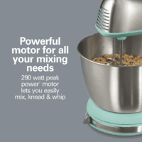 Classic Stand and Hand Mixer, 4 Quarts, 6 Speeds with Quickburst, Bowl Rest, 290 Watts Peak Power, Blue (64658) - Image 5