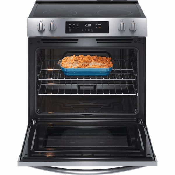 30-In Glass Top 5 Burners 5.3-Cu Ft Slide-In Electric Range Stainless Steel ) - Image 5