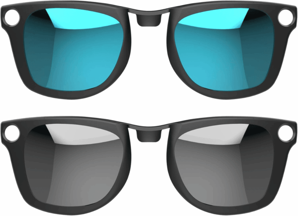 2Pcs Polarized Clip for Ray-Ban Meta Wayfarer Smart Glasses, Discoloration Clips for Ray-Ban Meta Wayfarer Standard RW4006 (Size M 50-22) Protect Your Eyes, Cool and Fashion (Silver, Blue)
