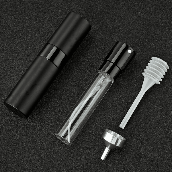 8ML Atomizer Perfume Spray Bottle for Travel, Empty Refillable Cologne Dispenser, Portable Sprayer (Matte Black) - Image 2