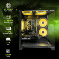 Gaming PC Desktop,Prebuilt Gaming Computer With,Amd Ryzen 7 5700X 3.4Ghz,Rtx4060 8GB GDDR6,32GB DDR4 RAM 3200Mhz,1Tb NVME SSD,ARGB Cooling Fan,Supply Wifi Support - Image 4