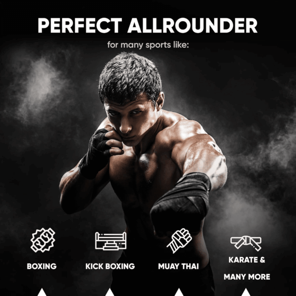 ® Boxing Handwraps 160 Inches Semi-Elastic Hand Wraps with Thumb Loop for Boxing, MMA, Muay Thai & Martial Arts - Image 5