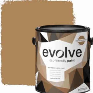 Paint & Primer: Environment-Friendly, Low Sheen with One-Coat Coverage for Interior & Exterior Surfaces (Autumn Brown, 1-Gallon)