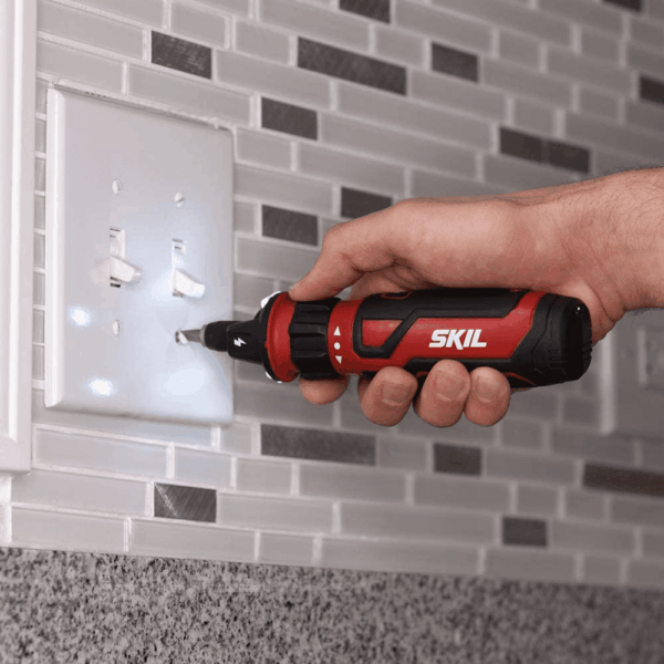 Rechargeable 4V Cordless Screwdriver with Circuit Sensor Technology Includes 45Pcs Bit Set, USB Charging Cable, Carrying Case - SD561204 - Image 6