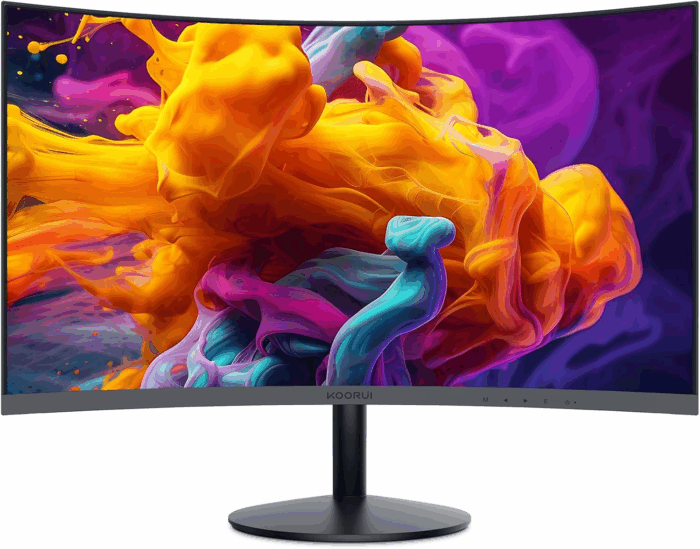 24 Inch Curved Monitor, Full HD 1080P Curved Computer Monitor, 1500R Screen, HDMI VGA, Tilt Adjustment, LCD Display, Eye Care, Black 24N5CA - Image 8