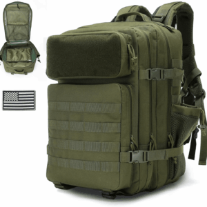 Tactical Backpack - Military Molle Bag 3 Days Pack for Men and Women Large Assault Rucksack 45L (Green)