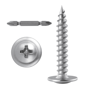 (250 Pcs)#8×1" Phillips Truss Head Wood Screws Stainless Steel 410 Quick Metal Self Tapping