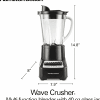 Wave Crusher Blender for Smoothies with 40 Oz Glass Jar and 14 Functions, Ice Sabre Blades & 700 Watts for Consistently Smooth Results, Black & Stainless Steel (54220) - Image 8