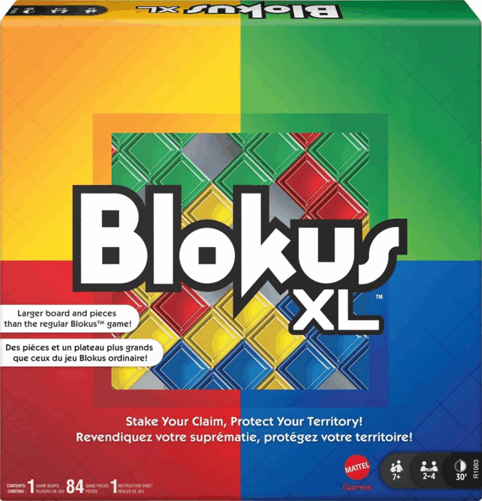 Blokus XL Strategy Board Game, Family Game for Kids & Adults with Colorful Oversized Pieces & Just One Rule (Amazon Exclusive)