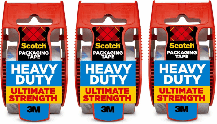 Heavy Duty Shipping Packaging Tape, 2 X 800 - Clear (3 Tapes) (1, Clear)
