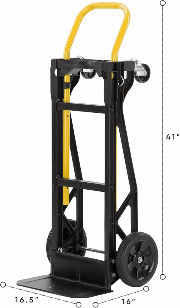 Trucks Convertible Nylon Hand Truck W/ Stair Glides, 300Lb Dolly & 400Lb Cart Limit - Image 4