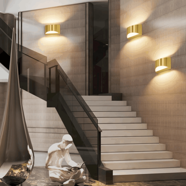 Brushed Brass Wall Sconce Indoor Wall Lights Hardwired 1 Pack up and down Wall Mount Light for Living Room Bedroom Hallway Corridor Conservatory Warm White 3000K(With G9 Bulbs) - Image 4