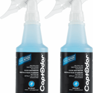 Sports Odor Destroyer Spray (2 X Bottles of 16.9Oz / 500 Ml), Sports Gear Odor Eliminator & Deodorizer Spray - Neutralizer & Refresher Spray for Protective Equipment, Sportswear & Outdoor Gear