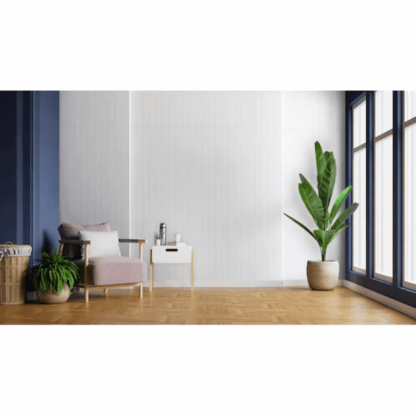 48-In X 96-In Beaded White MDF Wainscot Wall Panel - Image 7