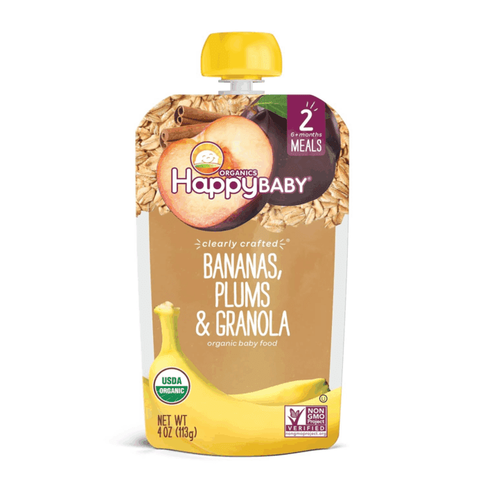 Organics Baby Food Bananas, Plums & Granola, 4 Oz Pouch