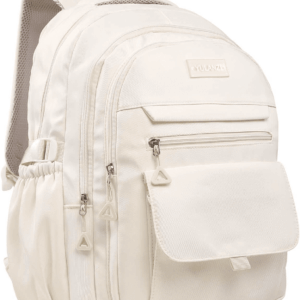 Teen Girls School Backpack for Boys, College Aesthetic Laptop Bookbag for Women,Beige