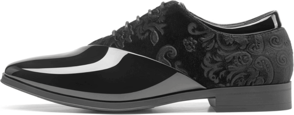 Men'S Dress Tuxedo Shoes Classic Patent Velvet Lace-Up Formal Caden Oxford - Image 2