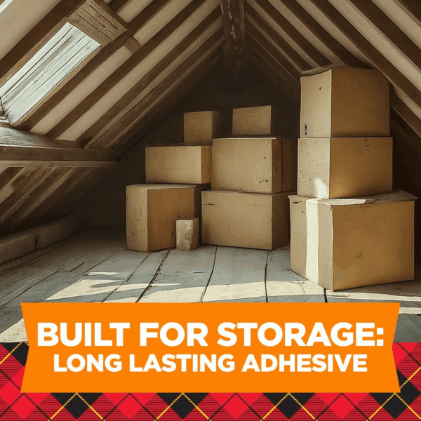 Long Lasting Storage Shipping Packaging Tape, 1.88" X 38.2 Yd, 1 Roll with Dispenser (3650S-RD-ESF) - Image 6