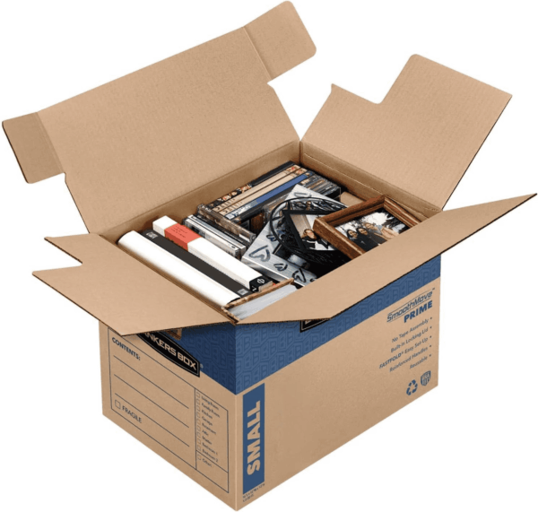 Small Prime Moving Box 10 Pack, Reinforced Handles, Tape-Free Assembly, Attached Lid, 16-In X 12-In X 12-In (0062716) - Image 4