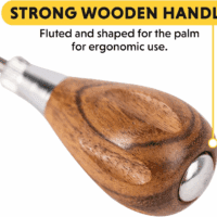 Scratch Awl Tool with Hardwood Handle - Scribe, Layout Work, & Piercing Wood - Alloy Steel Blade - Image 3