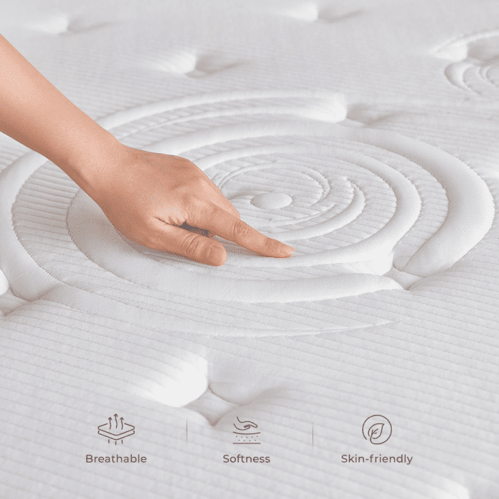 Queen Mattress - 12 Inch Queen Bed Mattress in a Box, Hybrid Queen Size Mattress with Pocketed Coils for Comfort Sleep and Balanced Support - Image 4
