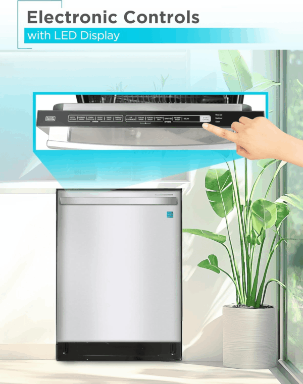 24" Built-In Dishwasher, Designer Series, 12-Place Setting Capacity with Stainless Steel Tub, Dish Washer with 6 Wash Programs, Low Noise, ENERGY STAR Certified, BDW300MHS - Image 4