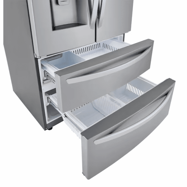 Standard-Depth Craft Ice Smart Wifi Enabled 27.8-Cu Ft 4 -Door Smart Compatible French Door Refrigerator with Dual Ice Maker with Water and Ice Dispenser ( Printproof Stainless Steel ) ENERGY STAR Certified - Image 7