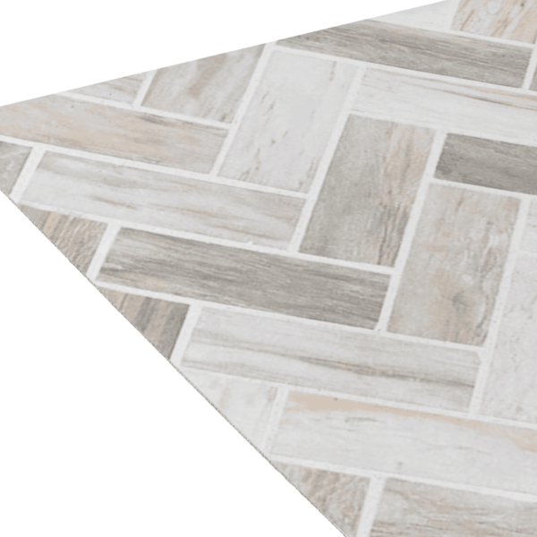 Retro Self Adhesive 12-Inch Vinyl Floor Tiles, 20 Tiles - 12" X 12", Stone Herringbone Pattern - Peel & Stick, DIY Flooring for Kitchen, Dining Room, Bedrooms & Bathrooms by  Home Decor - Image 4