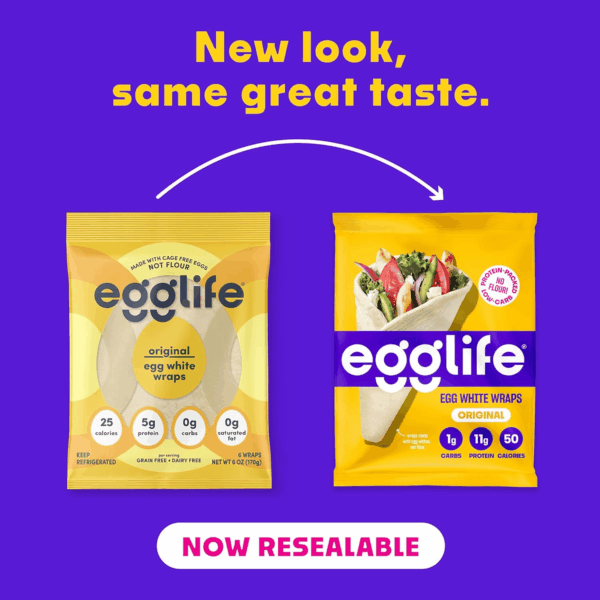 Original Egg White Wraps - (6 Count) - Refrigerated, Flourless, Gluten Free Wraps - Low Carb Tortilla Alternative - Image 3
