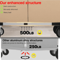 Convertible Hand Truck Dolly Cart, Folding Hand Cart with Wheels Collapsible Hand Truck, Aluminum Dolly Cart for Moving Luggages, Boxes, Large Cartons, 500 Lbs Load Capacity - Image 4