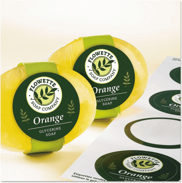 ® Easy Peel® Trueblock® Print-To-The-Edge Inkjet/Laser Labels, Round, 22807, 2" Diameter, White, Pack of 120 - Image 2