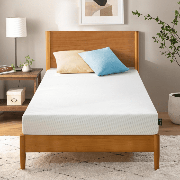 5 Inch Green Tea Memory Foam Mattress [New Version], Twin, Fiberglass Free, Medium Firm Feel, Zoned Pressure Relief, Certified Safe Foams & Fabric, Mattress in a Box