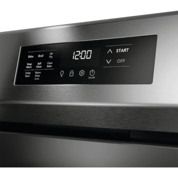 30-In Glass Top 5 Burners 5.3-Cu Ft Air Fry Convection Oven Freestanding Electric Range Stainless Steel ) - Image 11