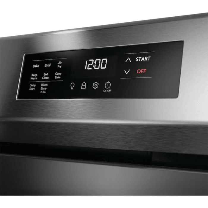 30-In Glass Top 5 Burners 5.3-Cu Ft Air Fry Convection Oven Freestanding Electric Range Stainless Steel ) - Image 11