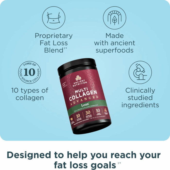 Advanced Hydrolyzed Collagen Peptides Powder Protein Lean with Probiotics and Vitamin C, Cinnamon, for Women & Men, Supports Healthy Weight Management & Muscle Building, 25 Servings - Image 3
