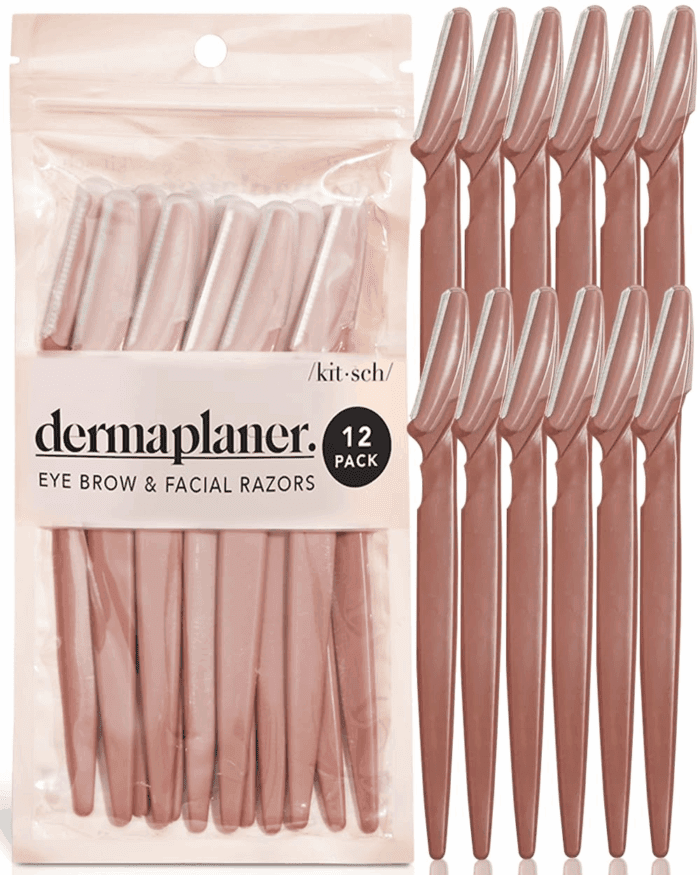 Dermaplaning Tool - Face Razors for Women and Men, Eyebrow Trimmer and Face Shaver, Facial Hair Removal, Facial Razors for Women and Men, Dermaplane Razor - 12Pc, Terracotta