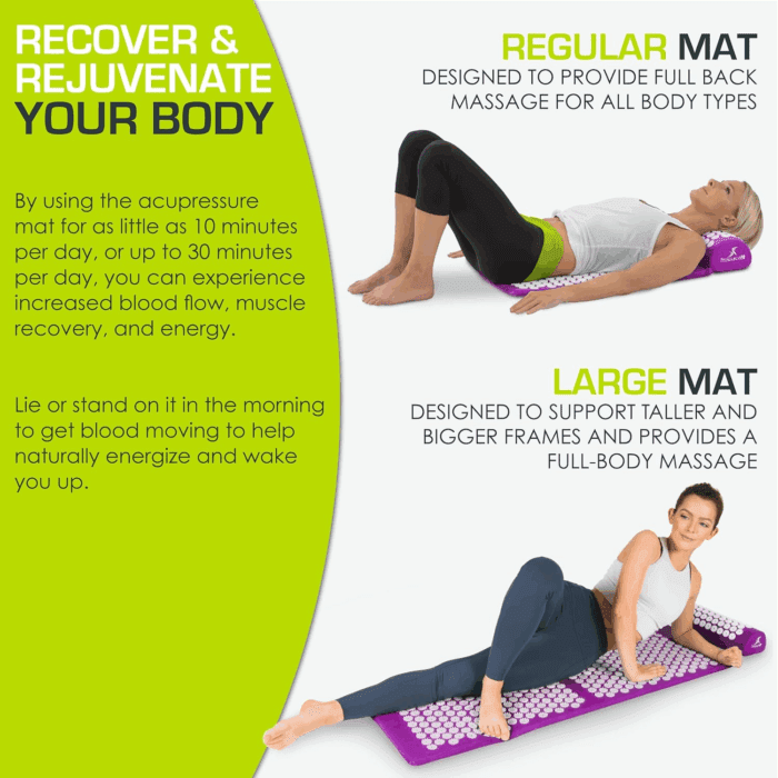 Acupressure Mat and Pillow Set for Back/Neck Pain Relief and Muscle Relaxation - Image 5