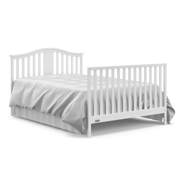 Solano 4-In-1 Convertible Crib with Drawer Combo (White) – GREENGUARD Gold Certified, Includes Full-Size Nursery Storage Drawer, Converts to Toddler Bed and Full-Size Bed - Image 15